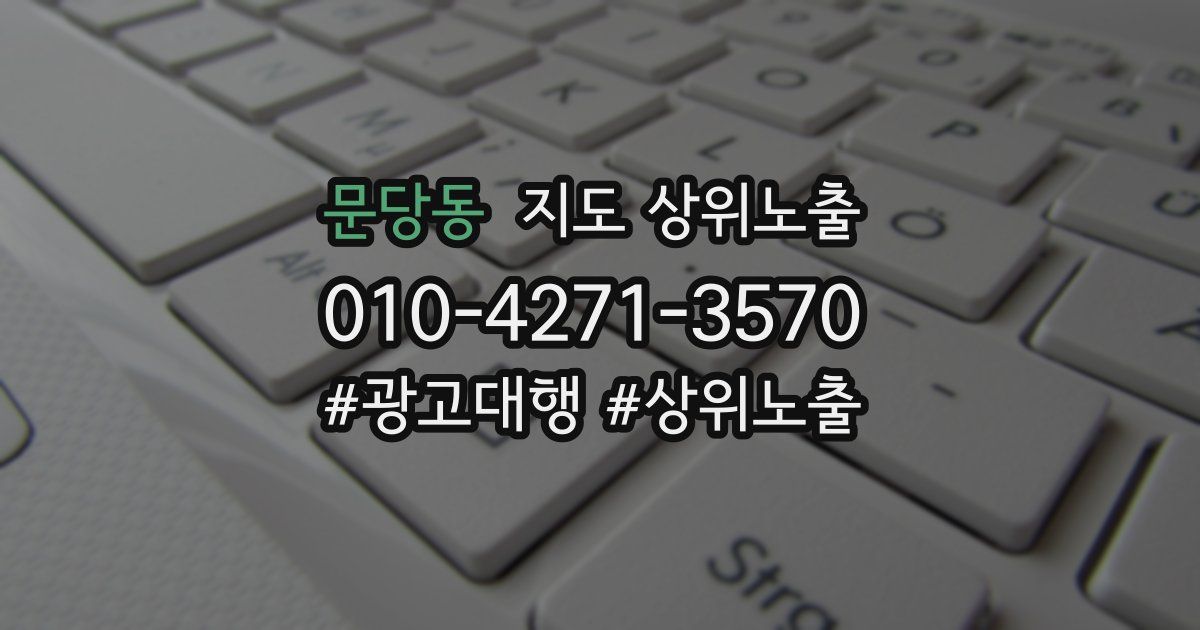 문당동 지도 상위 노출