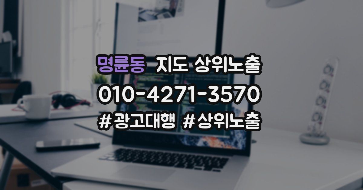 명륜동 지도 상위 노출