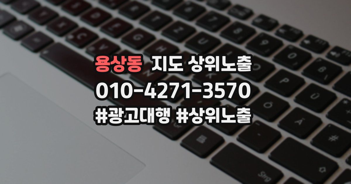 용상동 지도 상위 노출