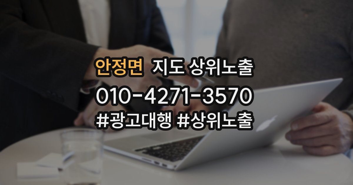 안정면 지도 상위 노출