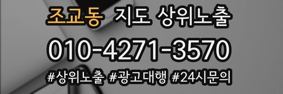 조교동 지도 상위 노출