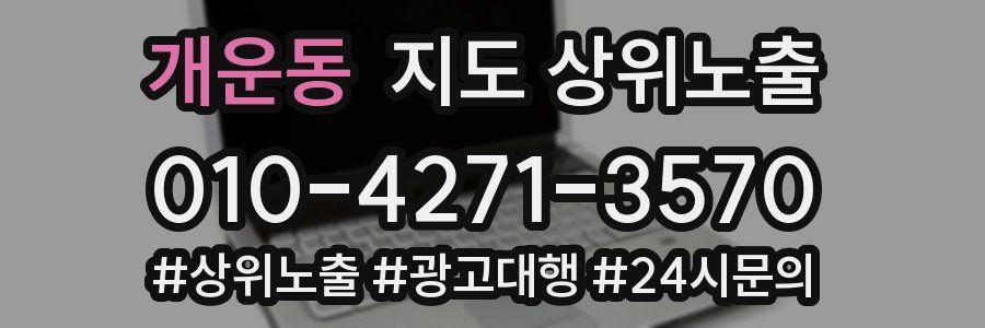 개운동 지도 상위 노출