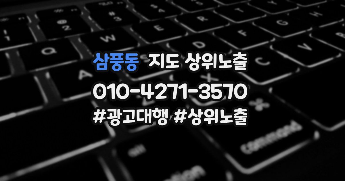 삼풍동 지도 상위 노출