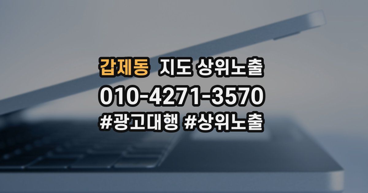 갑제동 지도 상위 노출