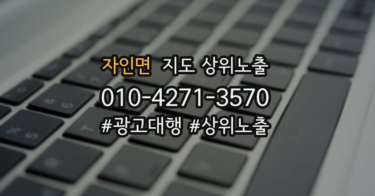 자인면 지도 상위 노출