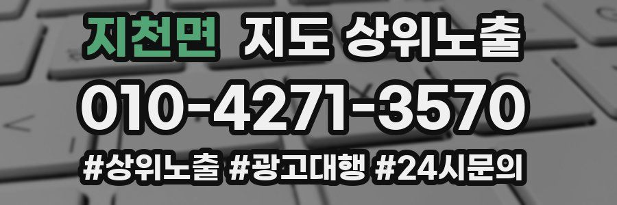 지천면 지도 상위 노출