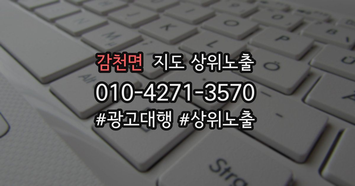 감천면 지도 상위 노출