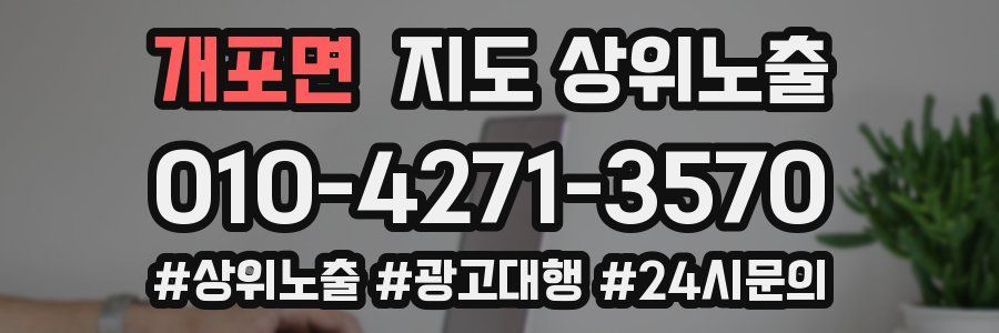 개포면 지도 상위 노출