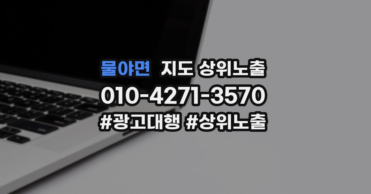 물야면 지도 상위 노출