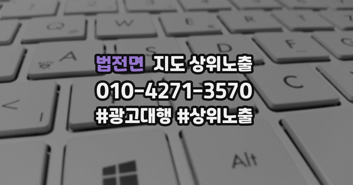 법전면 지도 상위 노출