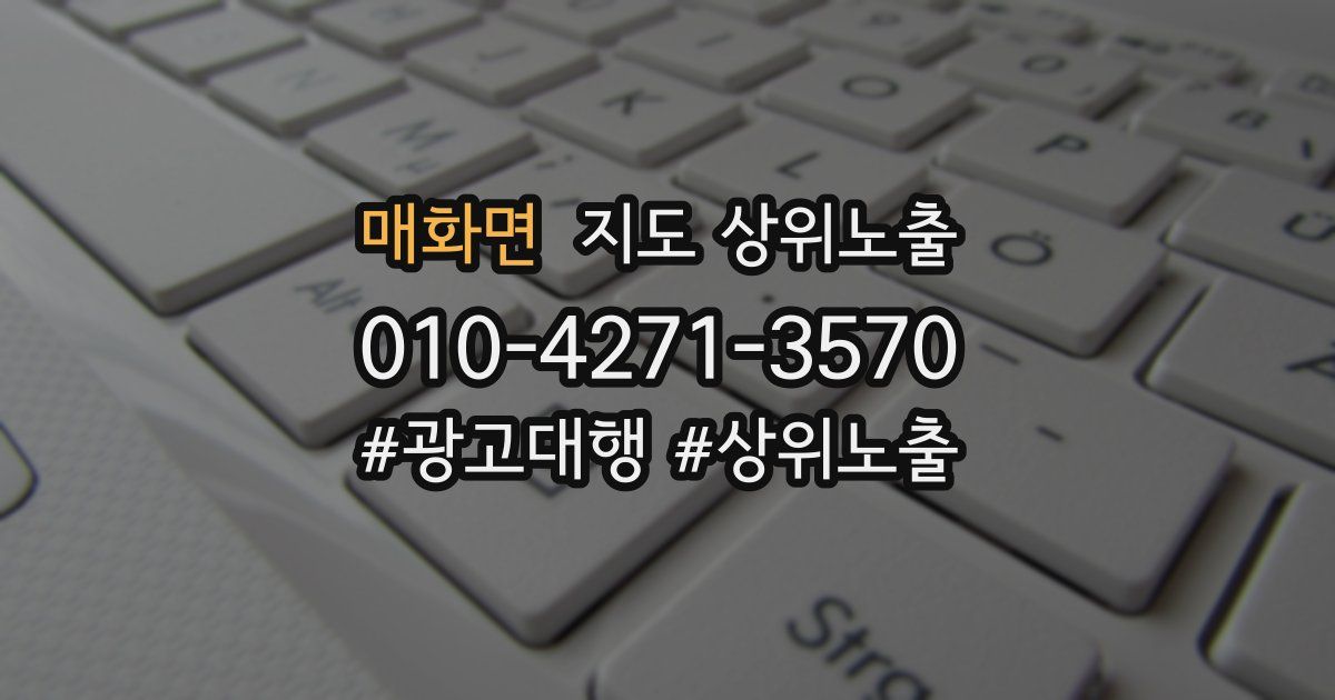 매화면 지도 상위 노출