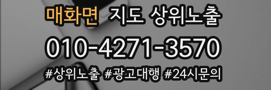 매화면 지도 상위 노출