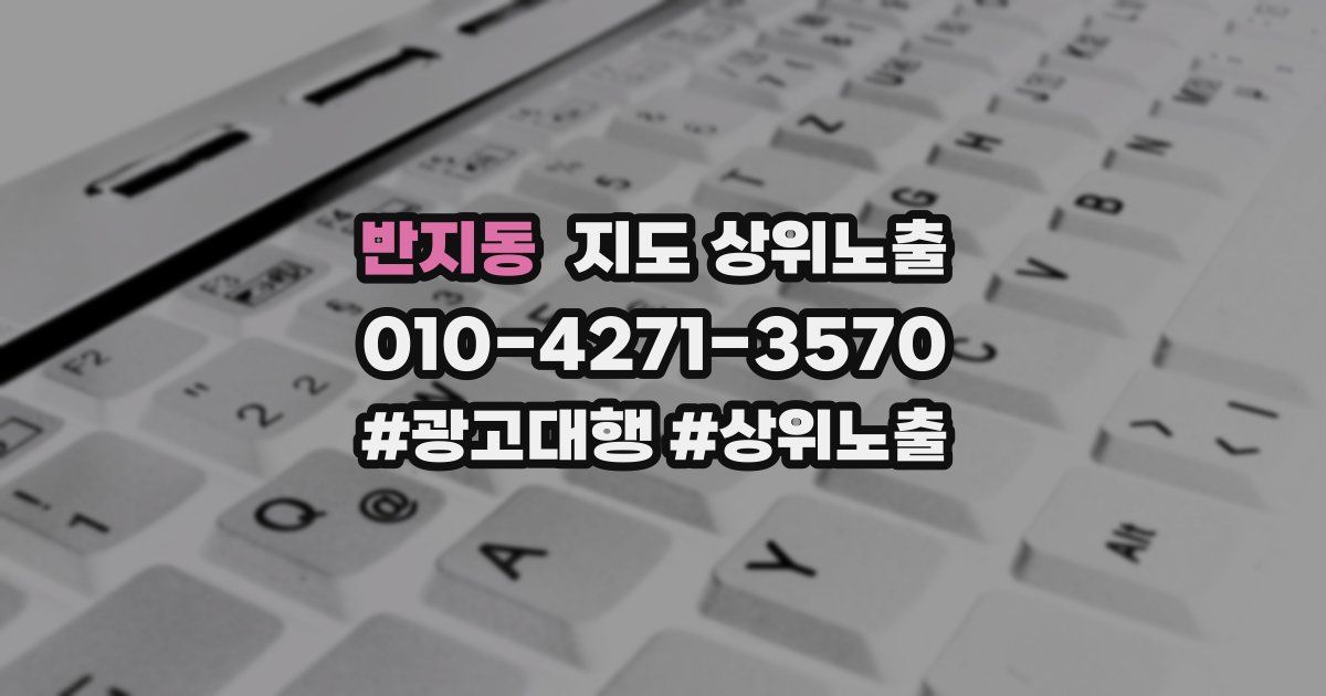 반지동 지도 상위 노출