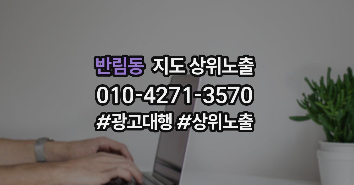 반림동 지도 상위 노출