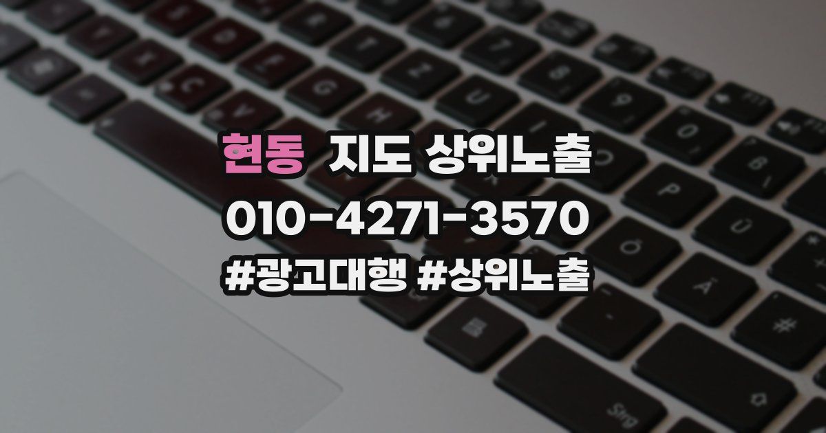 현동 지도 상위 노출