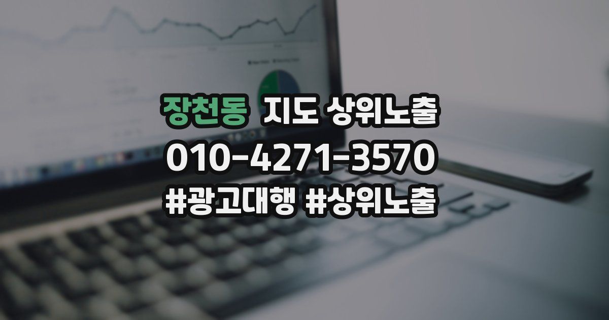 장천동 지도 상위 노출