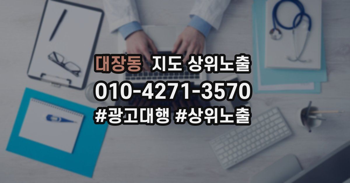 대장동 지도 상위 노출