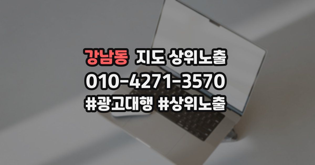 강남동 지도 상위 노출