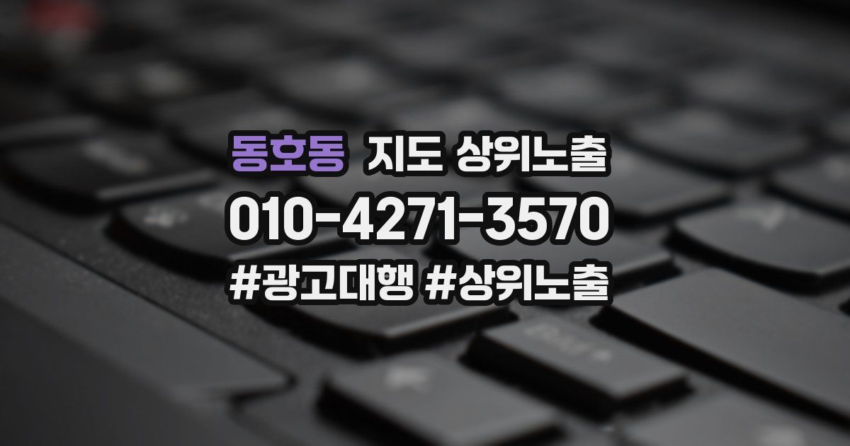 동호동 지도 상위 노출
