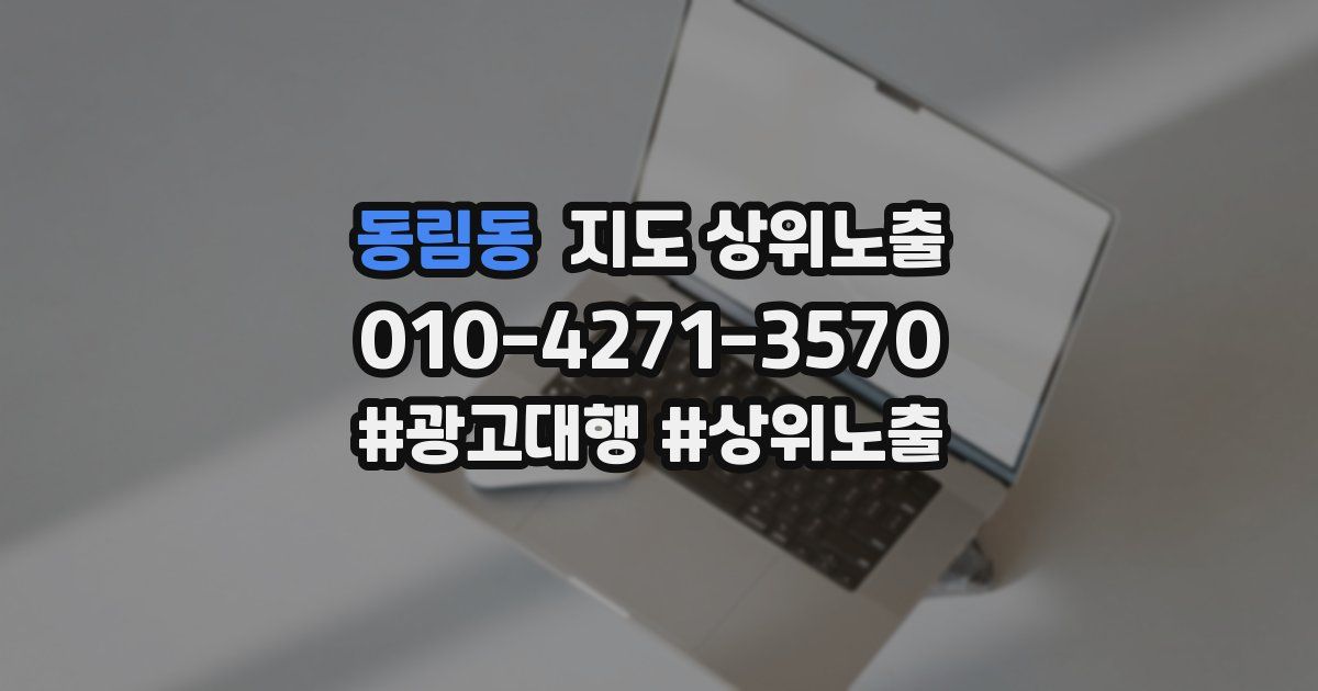 동림동 지도 상위 노출