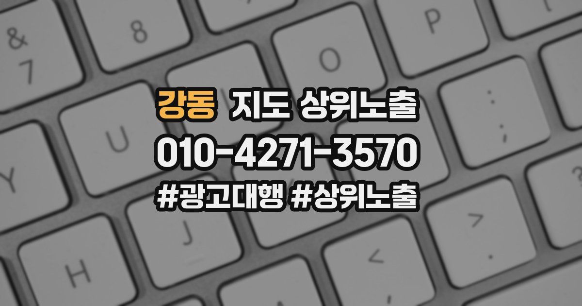 강동 지도 상위 노출