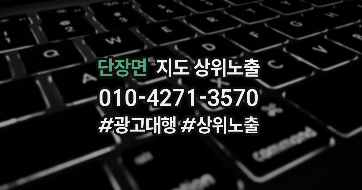 단장면 지도 상위 노출