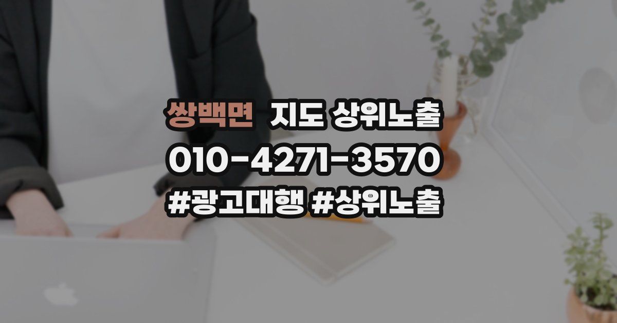 쌍백면 지도 상위 노출