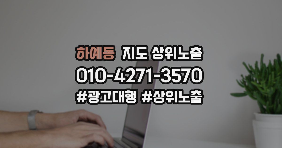 하예동 지도 상위 노출