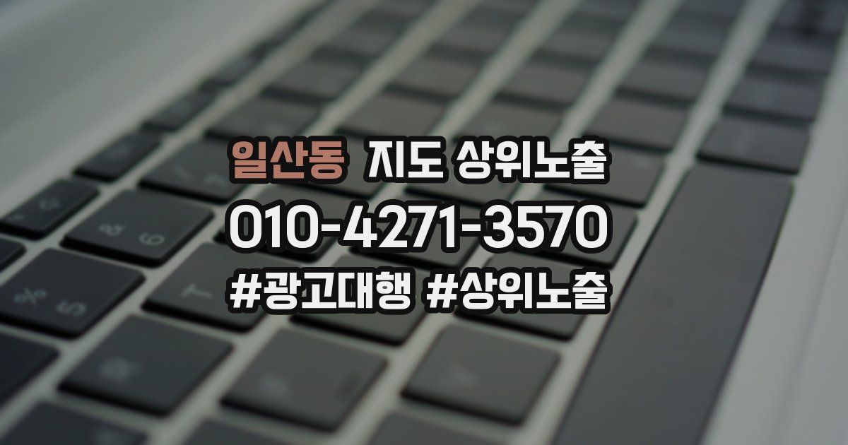 일산동 지도 상위 노출