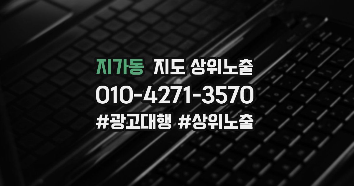 지가동 지도 상위 노출