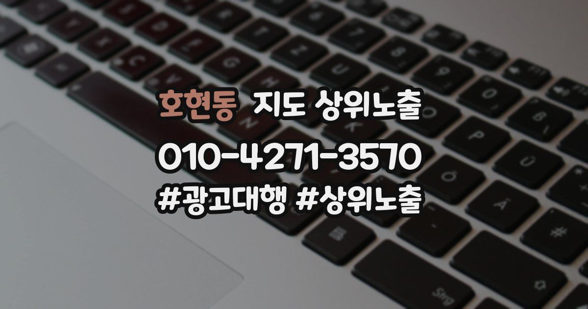 호현동 지도 상위 노출