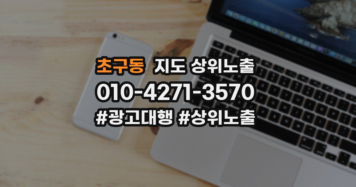 초구동 지도 상위 노출