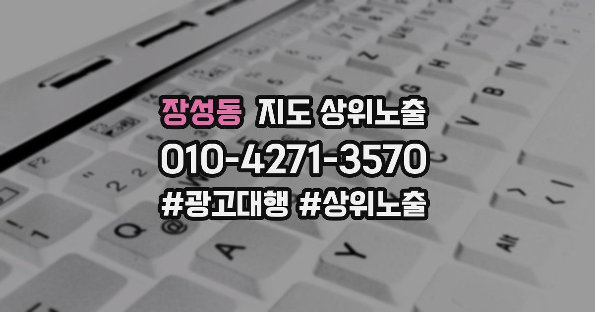 장성동 지도 상위 노출