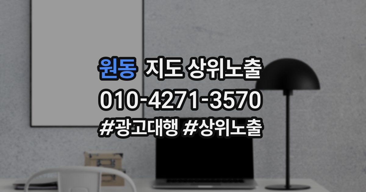 원동 지도 상위 노출