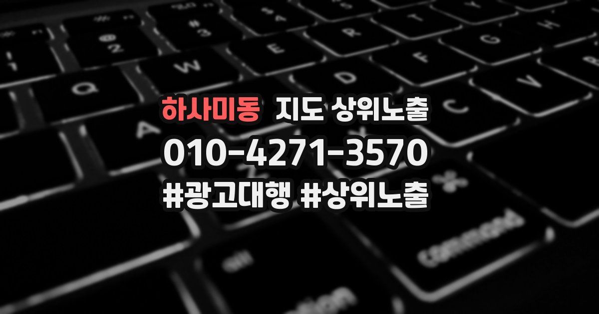 하사미동 지도 상위 노출