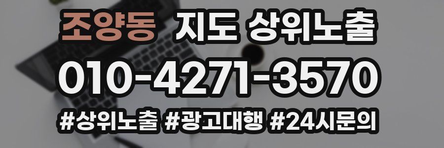 조양동 지도 상위 노출