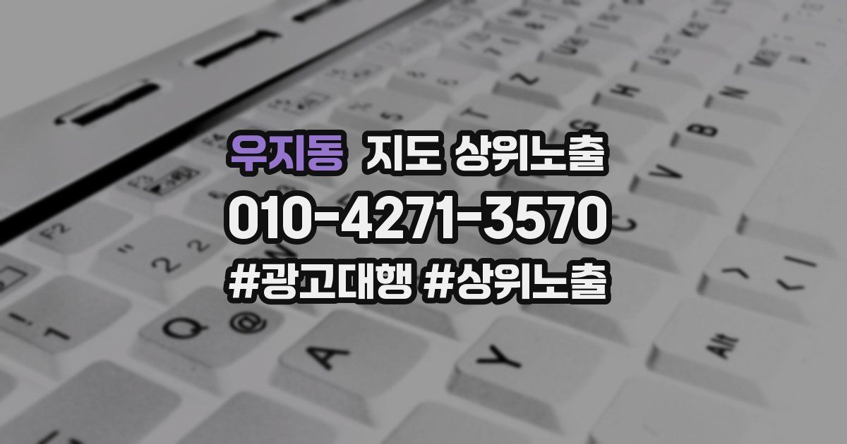 우지동 지도 상위 노출
