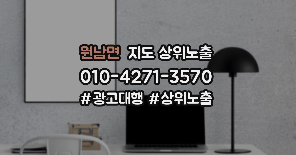 원남면 지도 상위 노출