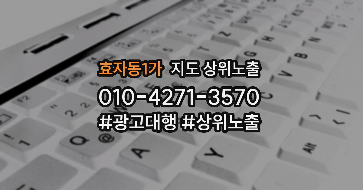 효자동1가 지도 상위 노출
