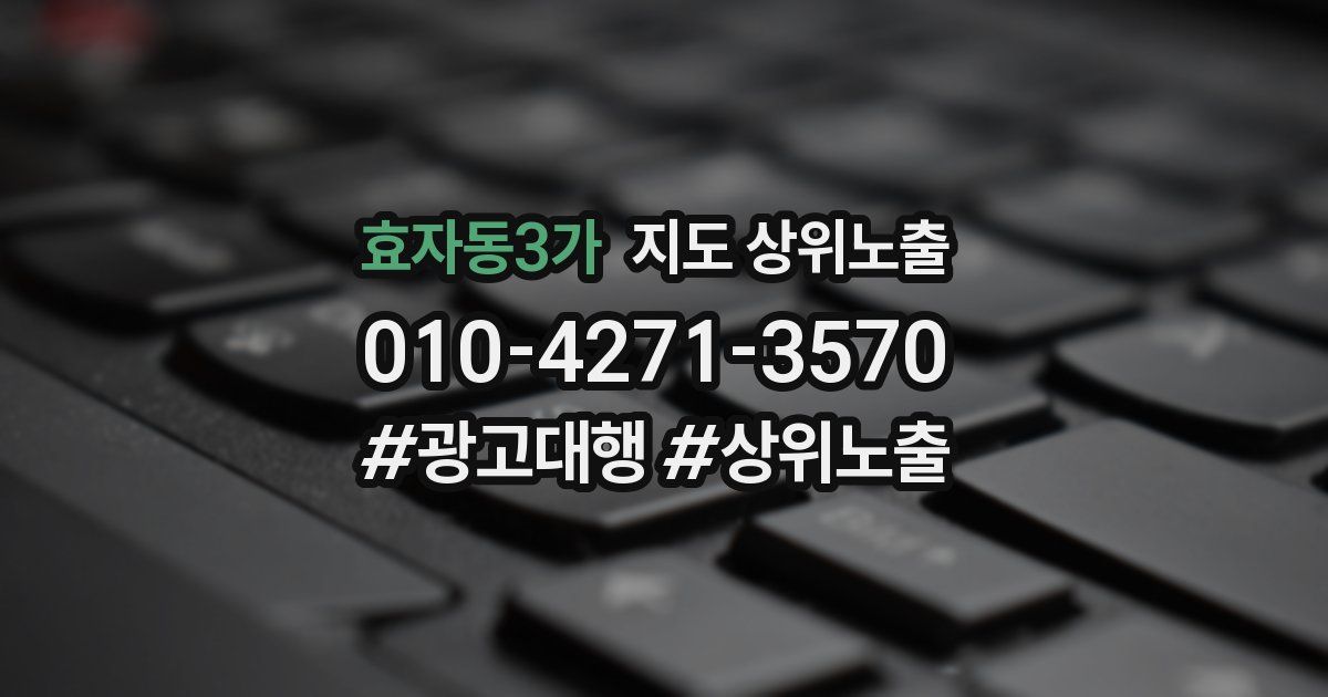 효자동3가 지도 상위 노출