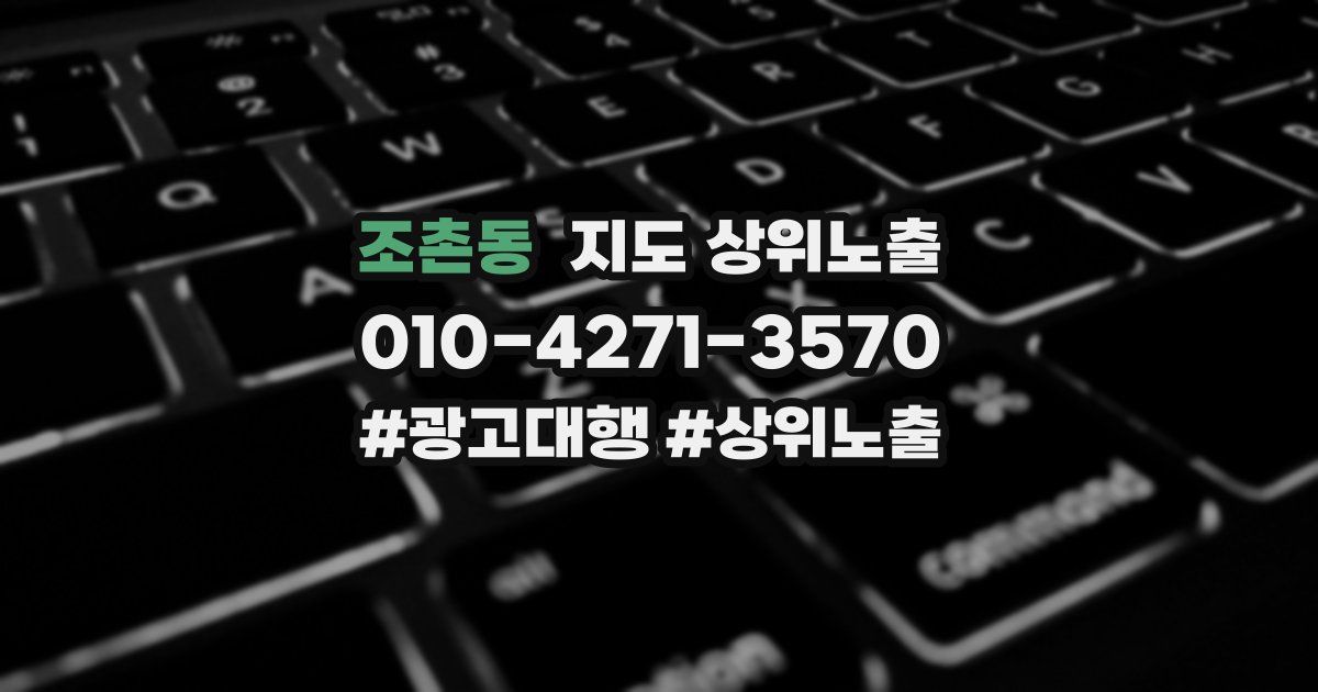 조촌동 지도 상위 노출