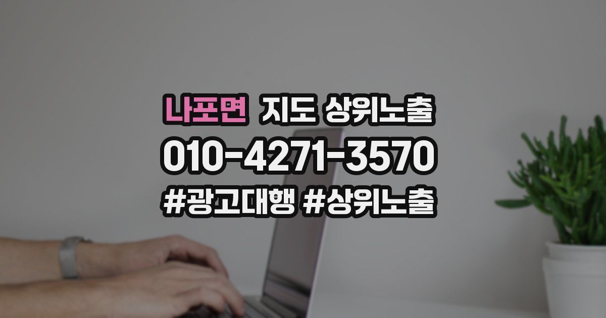 나포면 지도 상위 노출