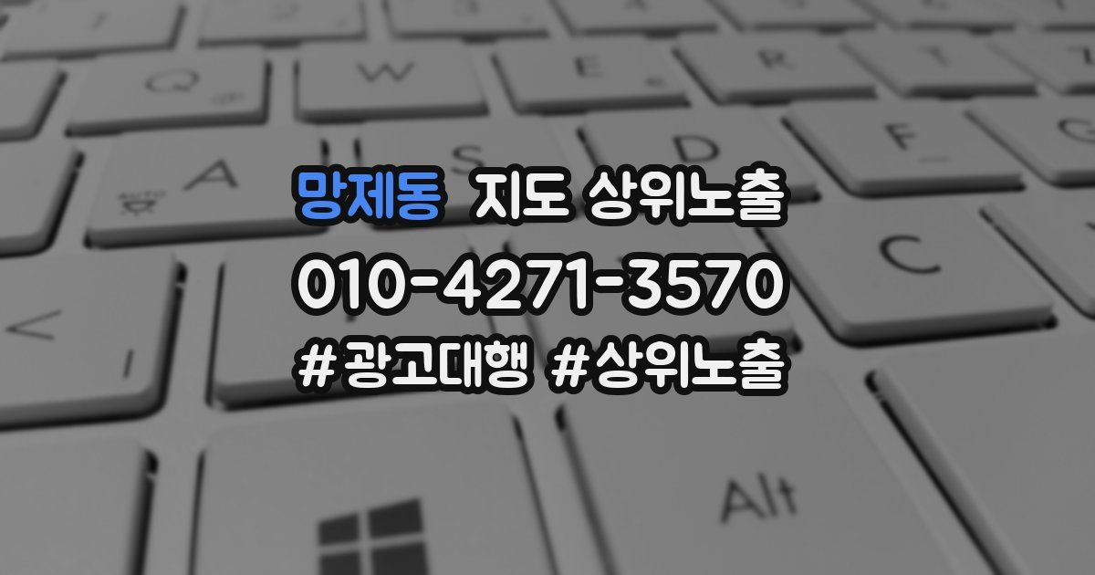 망제동 지도 상위 노출