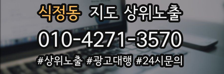 식정동 지도 상위 노출
