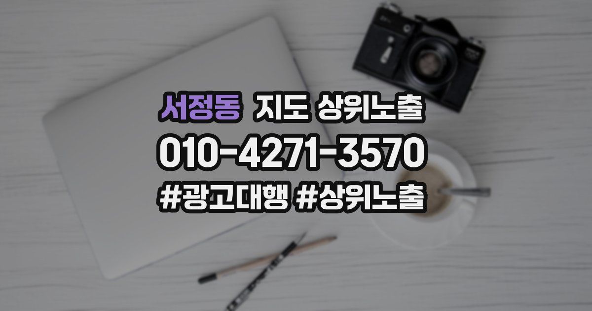 서정동 지도 상위 노출