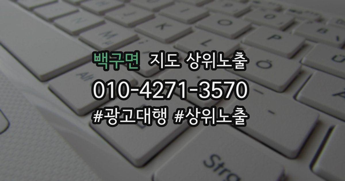 백구면 지도 상위 노출