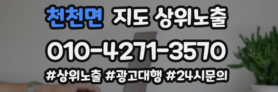 천천면 지도 상위 노출