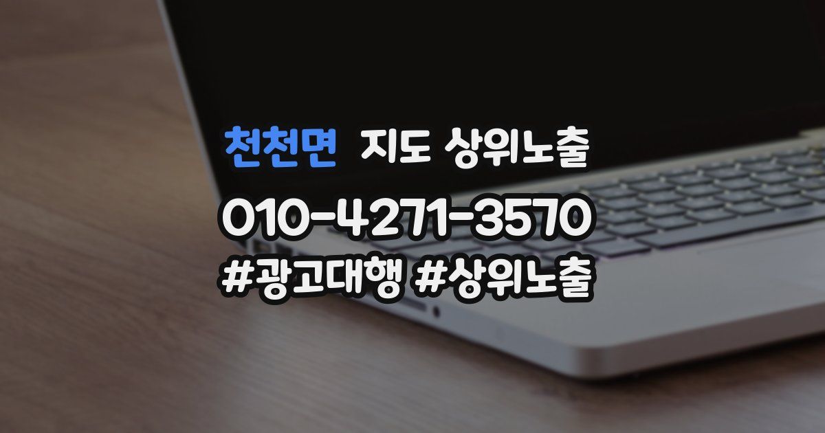 천천면 지도 상위 노출