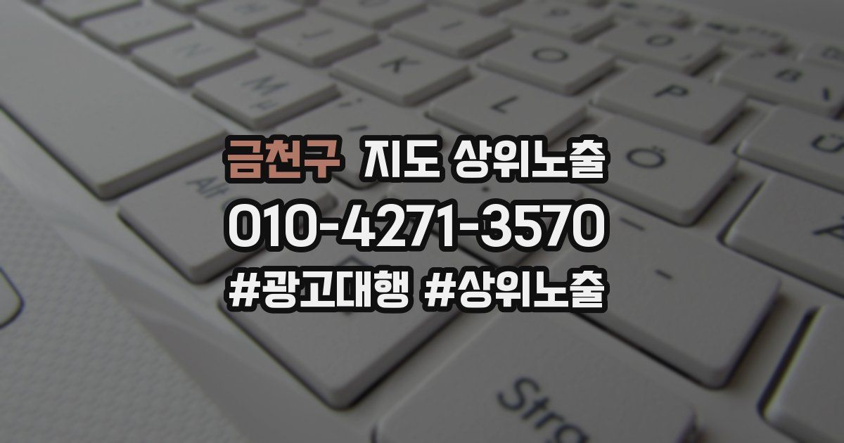 금천구 지도 상위 노출