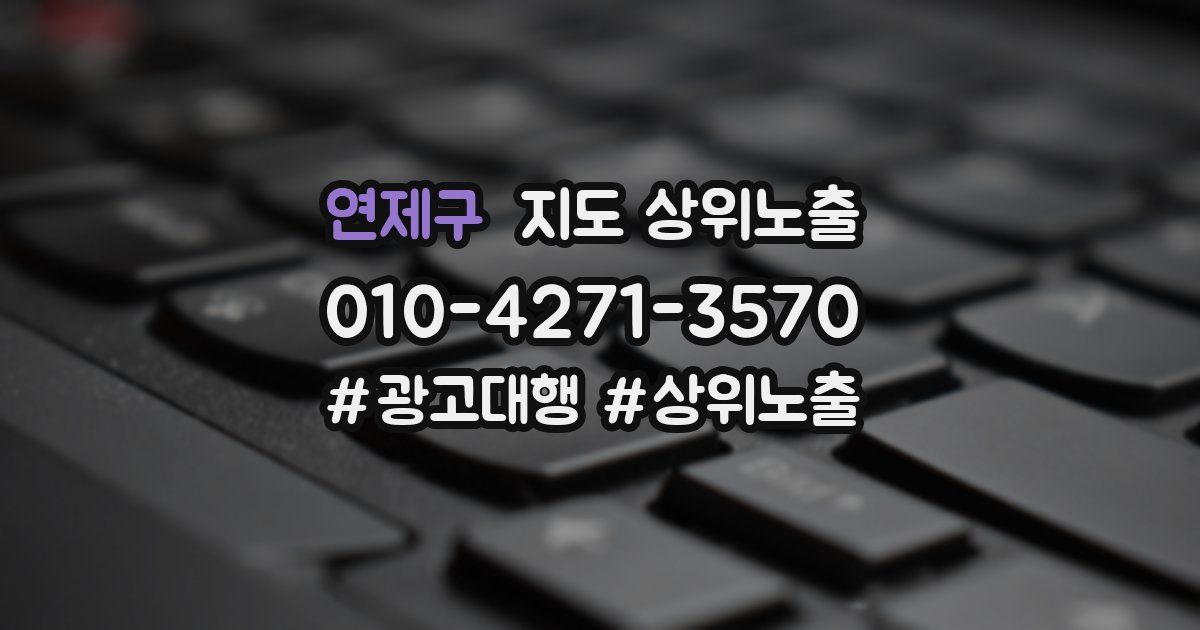 연제구 지도 상위 노출